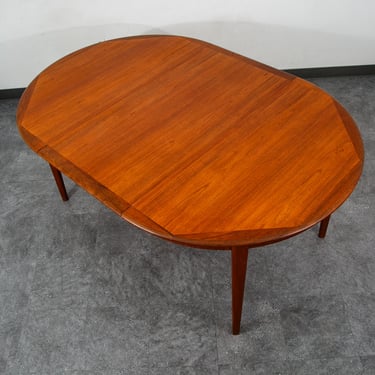 Mid Century Danish Dining Table Teak Round Square Expanding leaf Oval Denmark
