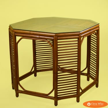 Rattan Geometrical Dining Table