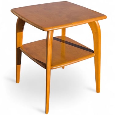 Mid Century Modern Heywood Wakefield Solid Birch Side Table 