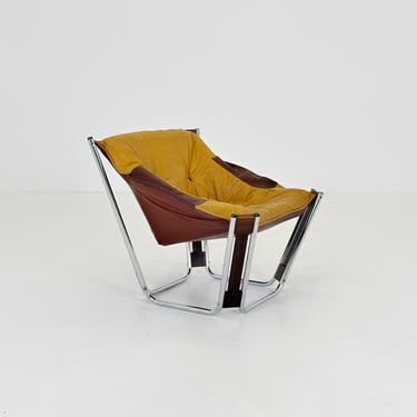 Mid century Sonic Lounge Chair by Odd Knutsen for Hjellegjerde mobler Norway 1970s 