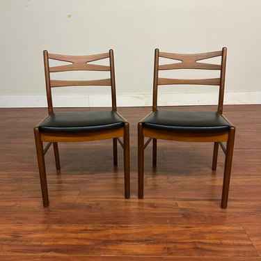 Mid-Century X-Back Dining Chairs Pair