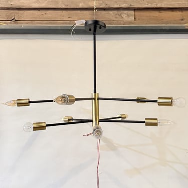 Sputnik-Style 10-Light Radial Pendant Fixture