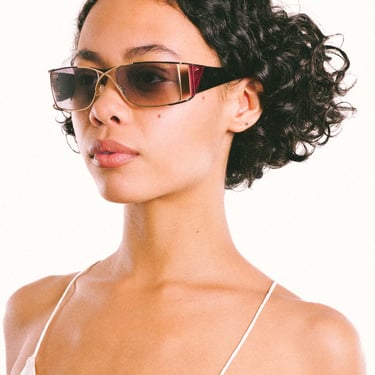 Cazal Cutout Rectangular Shield Sunglasses