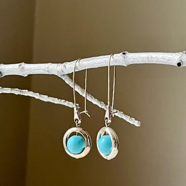 Faux Turquoise Drop Earrings 