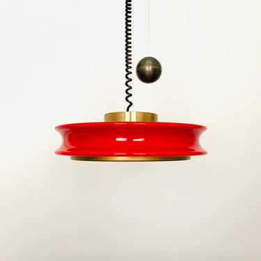 Awesome Adjustable Mid-Century Modern Orion Glass Pendant Lamp from Staff 