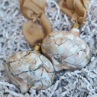 Neutral Abstract Retro Ceramic Ornament