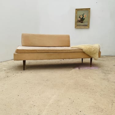 Beige Velour Day Bed