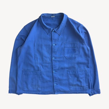 Vintage 1980s Bleu de Travail Chore Jacket | French Workwear Coat Large/Extra Large 