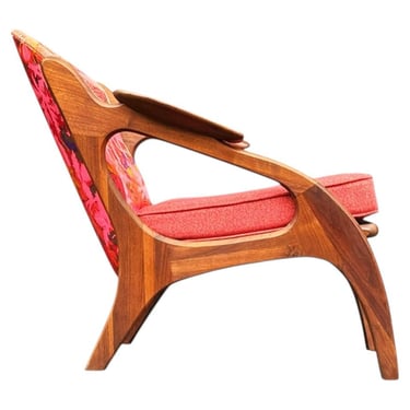 Mid-Century Modern Sculptural Lounge Arm Chair in Walnut by Adrian Pearsall