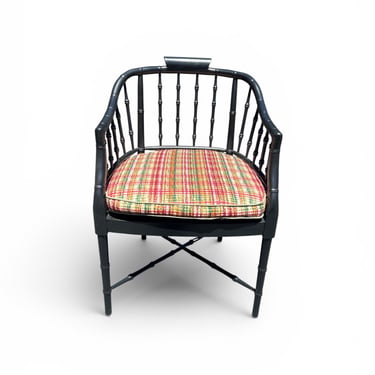 Vintage Faux Bamboo Armchair – Chinoiserie Hollywood Regency 