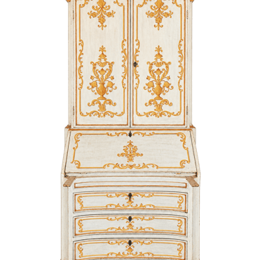 Italian Venetian Style Painted Secretary