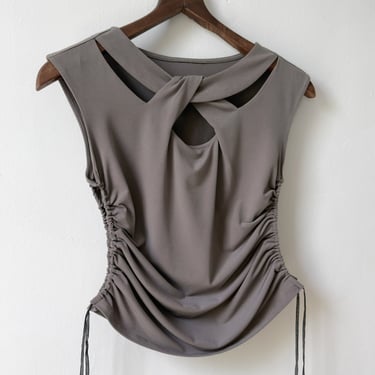 EDIT Ruched Cutout Top