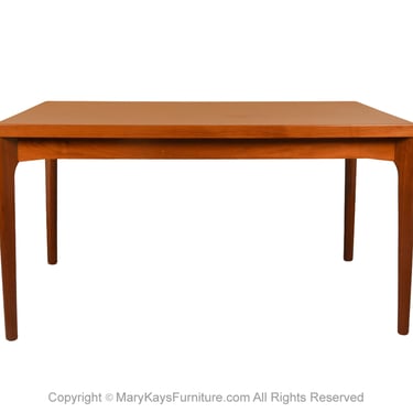 Danish Modern Teak Extendable Dining Table Vejle Stole Møbelfabrik 