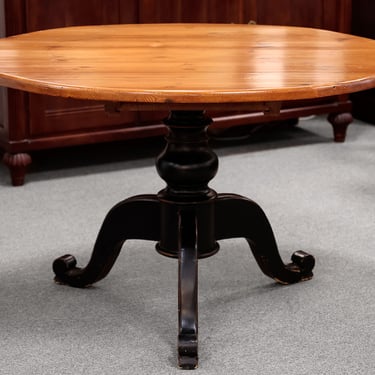 Round Wooden Pedestal Dining Table