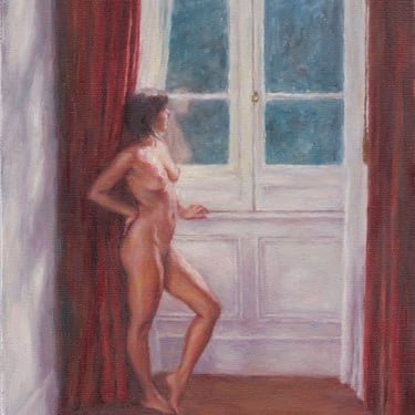Nude by a Window, Portugal: Fine Art Giclée Print by Pat Kelley (14x11) 