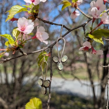 Prehnite Earrings - The Aratama Dangles - Sterling Silver
