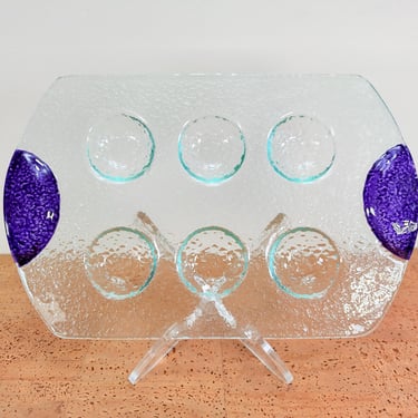 Dansk Spectra Textured Glass Serving Tray | 2003-2007 