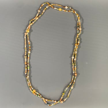 NO BRAND Orange Green Pearl Necklace