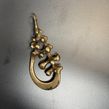1970s Biomorphic Brass Pendant Charm Brutalist Style Jack Boyd 