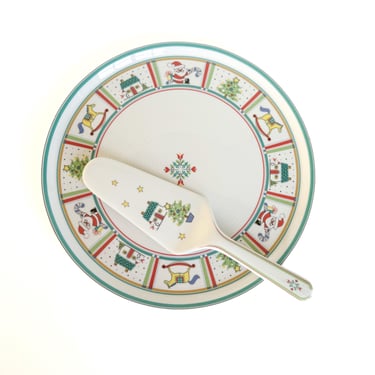 Vintage Christmas Decor Studio Nova Holiday Charm Christmas Serving Platter Set 