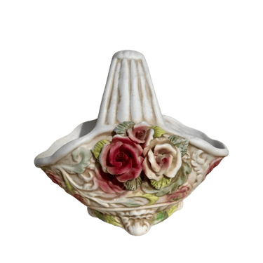 Ceramic Floral Basket Planter