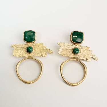 Pari Malachite Earrings