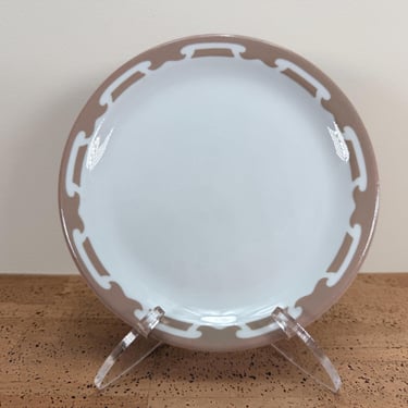 Wallace China (4)  Tan Taupe Geometric Salad Plates | California CA USA | 1963 