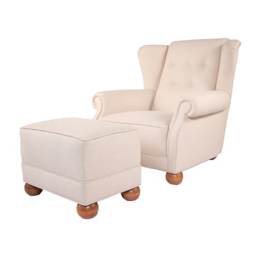#110 Lounge Chair with Foot Stool