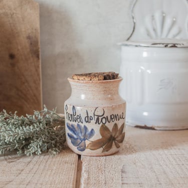 Vintage French FONTVIEILLE Herbes de Provence pot - Herb jar 