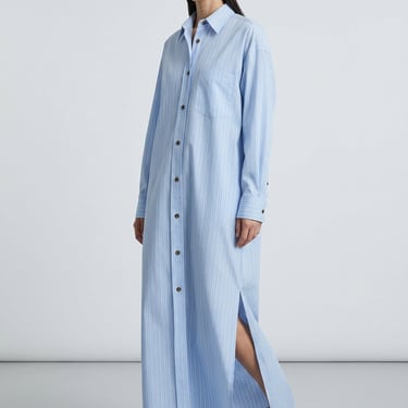 Slim Phoebe Shirt Dress - Ciel Stripe