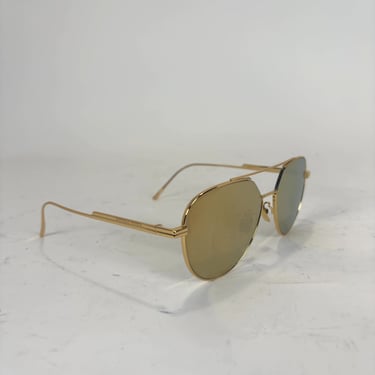 Bottega Veneta Gold/Gold Lense Sunglasses