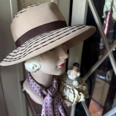 Vintage 1930s 40s Ladies Fedora Style Quinley Hat - Size 22 