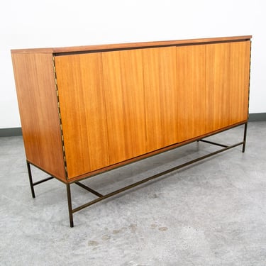 Mid Century Modern Credenza sideboard Paul Mccobb Irwin Calvin Mahogany Brass