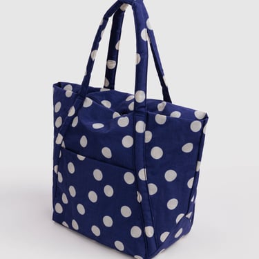 Cloud Bag - Navy and Cream Polka Dot