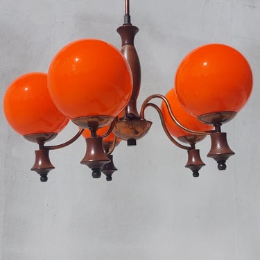 Sputnik Chandelier, Space Age Chandelier, Retro Chandelier, Retro Lighting, Mid Century Pendant Lamp, Atomic Light, 1970's 