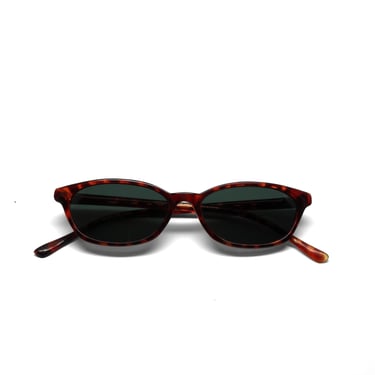 True Vintage 90s Small Fit Tortoise Rectangle Frame Deadstock Sunglasses 