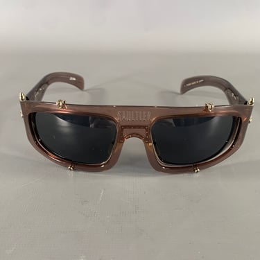 GAULTIER Silver Tan 56-6202 Acetate Sunglasses