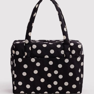 Cloud Carry On in Black and Cream Polka Dot