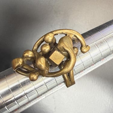 1970s Brutalist Biomorphic Brass Ring attribution Jack Boyd 