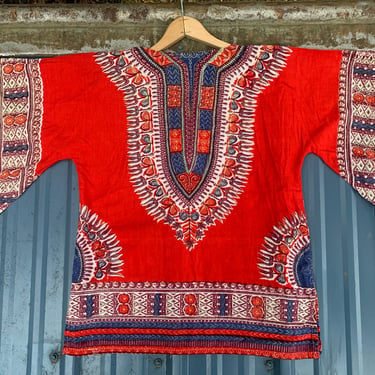 Vintage 1970’s 100% Cotton Dashiki/Made in Pakistan/ Bohemian Kaftan 