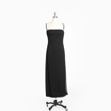 Y2K Black Chiffon maxi dress 