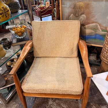 MCM Maple Wood Lounge Chair 28 D x 27W x 13 H at seat 28 h at Back IN STORE PICK UP ONLY