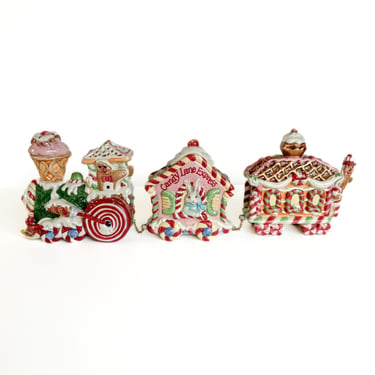 Vintage Christmas Decor Fitz & Floyd Candy Lane Express Train 
