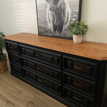 Vintage Spanish Mediterranean Style Dresser Credenza  *Local Pick Up Only 
