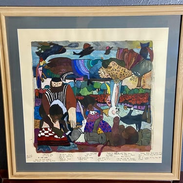 Sharon A. Burns – “Shaking Out the White” – Oil Painting on Monoprinted Etcher’s Paper 