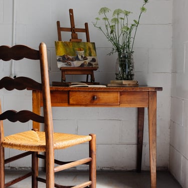 19th century french fruitwood petite writing desk