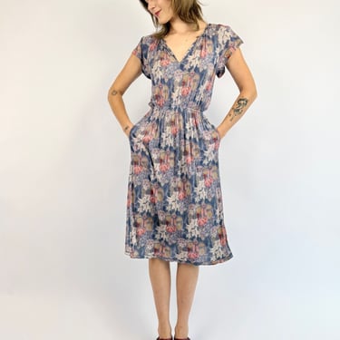 1970s Missoni Floral Visions Silk Dress