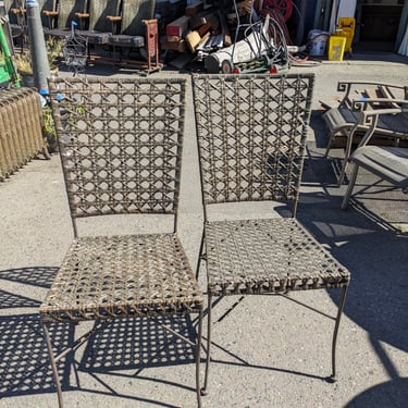 Pair of outdoor wicker chairs