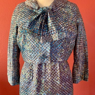 Vintage Snakeskin Dress & Jacket Set: Handmade 1950s Wiggle Dress, Size Medium 