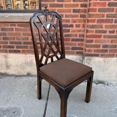 Century furniture vintage Chippendale chinoiserie side chair